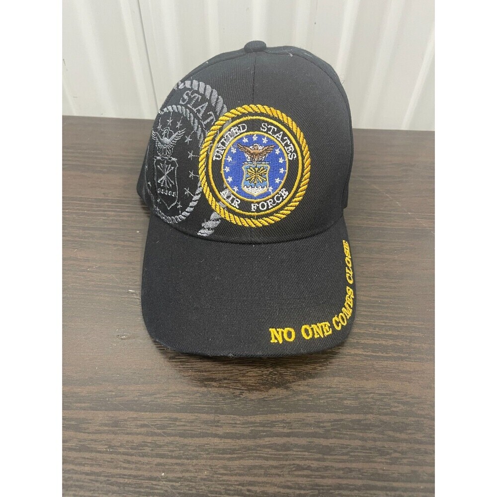 US Air Force Embroidered Black Cap Military Hat “No One Comes Close”
